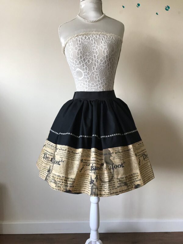 Sherlock Holmes Inspired Skater Style Skirt