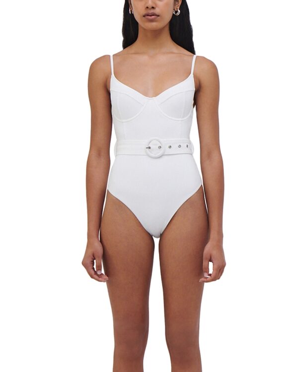 Simkhai Noa Belted Bustier One Piece Swimsuit