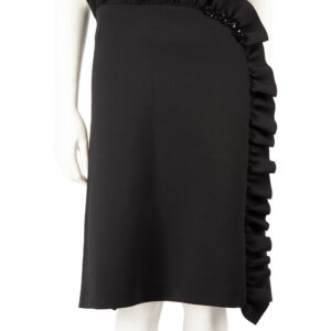 Simone Rocha Black Embellished Ruffle Trim Skirt