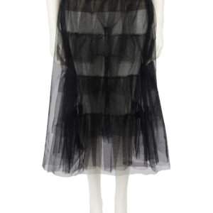 Simone Rocha Black Tiered Tulle Mesh Midi Skirt