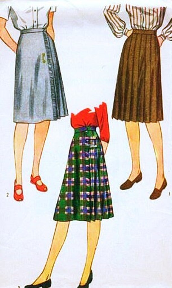 Simplicity 1431 Misses' Pleated Wrap Skirt, Skirt Or A-Line With Fringe, Sewing Pattern Ff, Waist Size 26