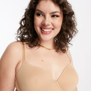 Simply Be t-shirt bra in beige-Neutral