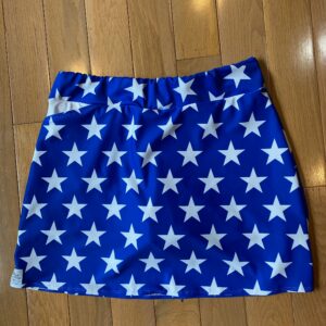 Simply Stars | Blue With White Stars Golf/Running Skirt Side Pocket & Attached Short | Skort - Walking, Tennis, Boating