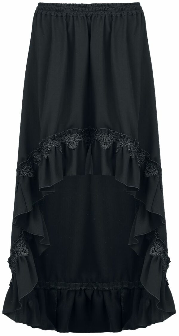 Sinister Gothic Gothic High-low skirt Medium-length skirt black