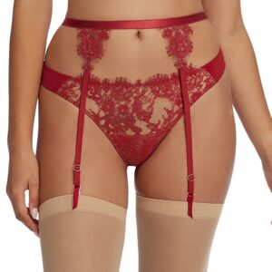 Skarlett Blue Entice Floral Lace Garter Belt