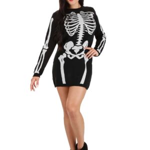 Skeleton Sweater Dress for Women