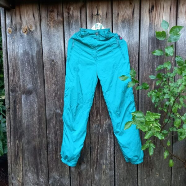 Ski Pants Sport Vintage Windbreaker Joggers Track Green Retro Nylon Trousers Small Women Clothing Elastic Waist Parachute Sportswear Austria