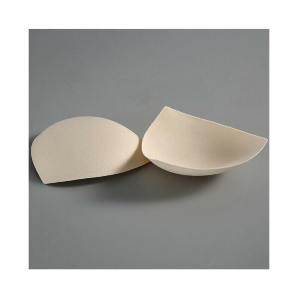 (Skin-Color) 1 Pairs Removable Women Bra Triangle Inserts Pads Foam Cups Soft Swimwear Sports