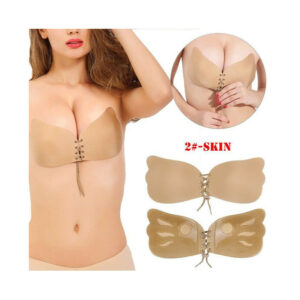 (SkinSecond, C) Women Sexy Lingerie Silicone Adhesive Stick On Magic Push Up Invisible Bra