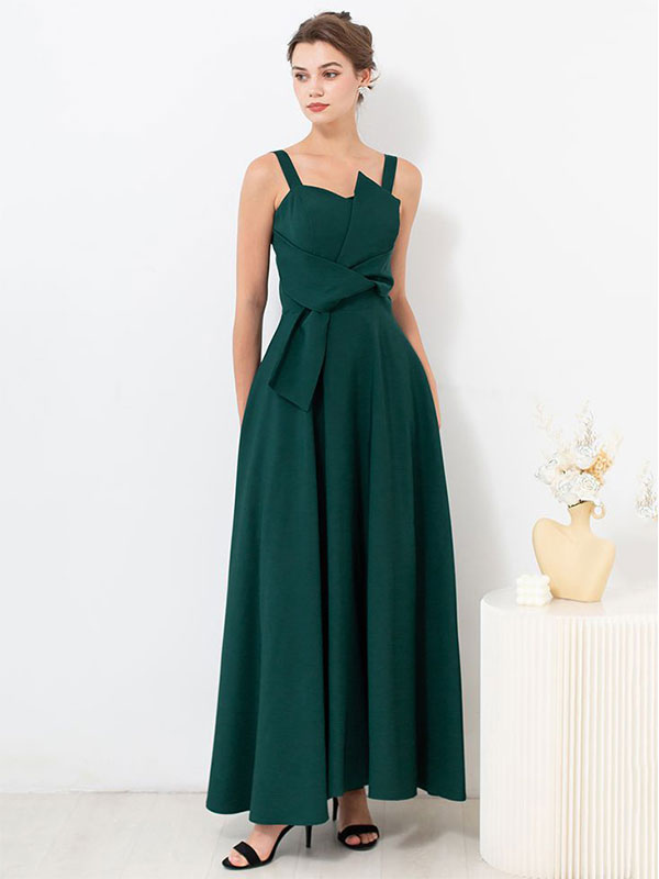 Sleeveless Maxi Dresses Backless Bowknot Birthday Party Prom Dress