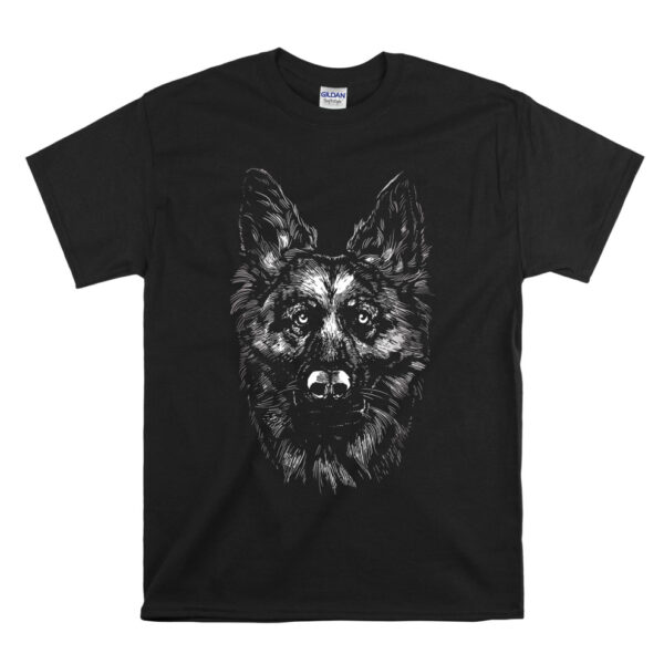 (Small, Black) Police K9 Dog German Shepherd Men Women Unisex Top T Shirt