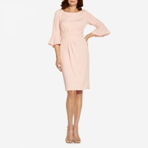 Soft Blush Rio Knit Draped Sheath Dress