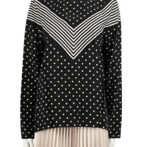 Stella McCartney Black Polkadot & Striped Blouse