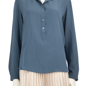 Stella McCartney Blue Silk Long Sleeves Blouse