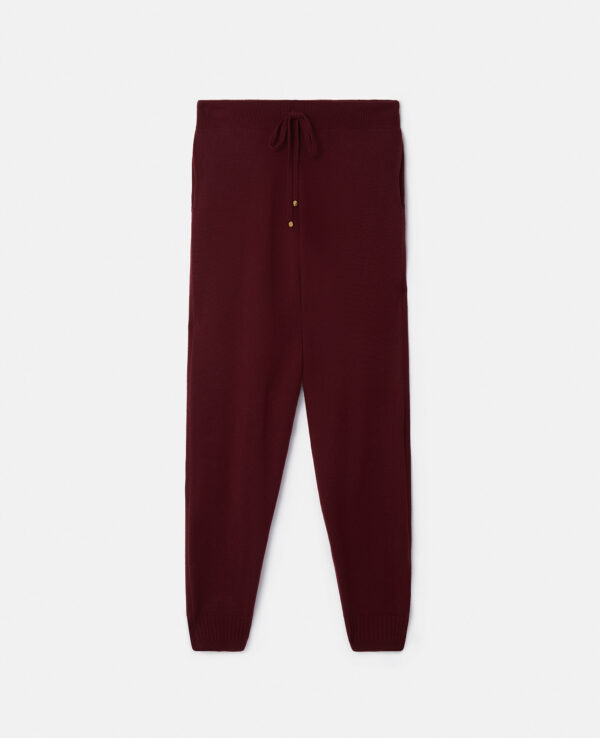 Stella McCartney - Mid-Rise Tapered Joggers, Woman, Burgundy, Size: M