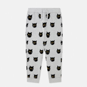 Stella McCartney - Spooky Cat Pattern Joggers, Woman, Grey, Size: 4