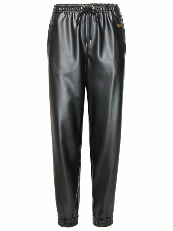 Stella McCartney iconic Black Vegan Leather Joggers