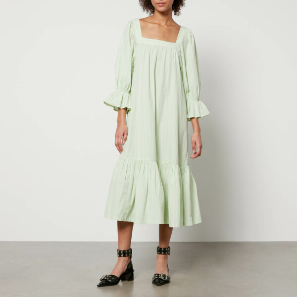 Stella Nova Striped Cotton-Poplin Tiered Midi Dress