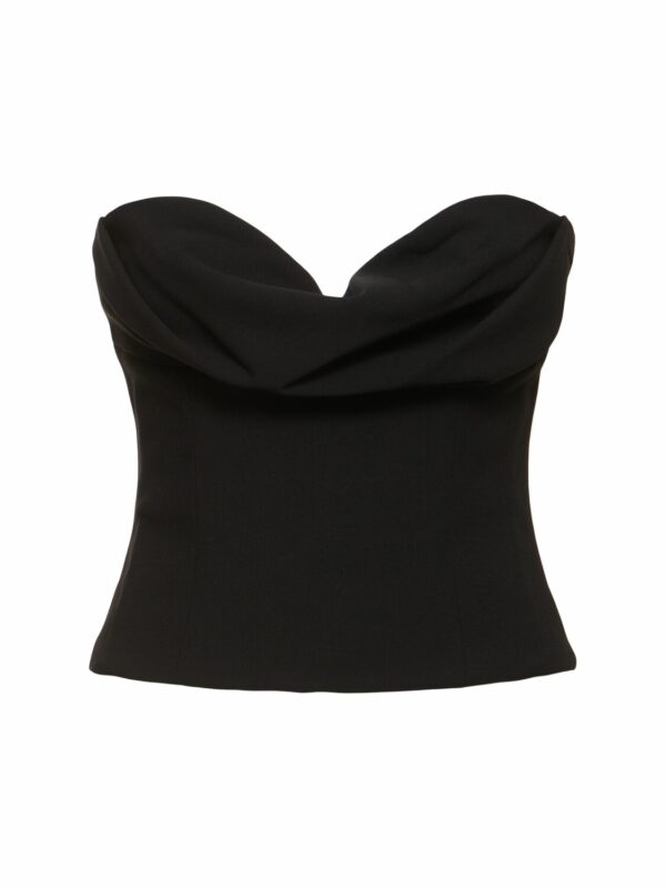 Strapless Wool Blend Corset Top