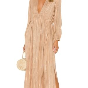 Sundress Chicago Long Dress in Tan. Size XS/S.