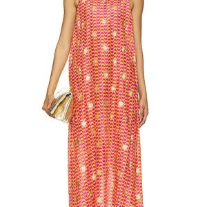 Sundress Chloe Dress in Coral. Size L, S.