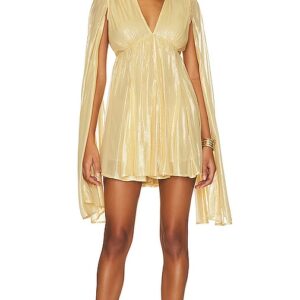 Sundress Lourdes Dress in Metallic Gold. Size XL.