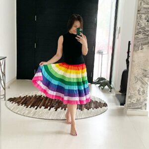 Super Full Circle Rainbow Skirt