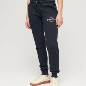 Superdry Women's Luxe Metallic Logo Slim Joggers Navy / Nautical Navy - Size: 8