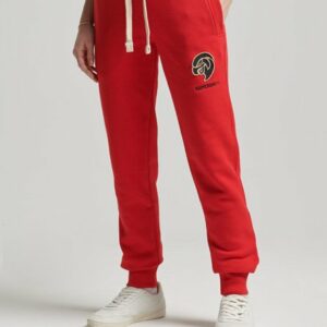 Superdry Women's Vintage Collegiate Joggers Red / Rebel Red - Size: 10