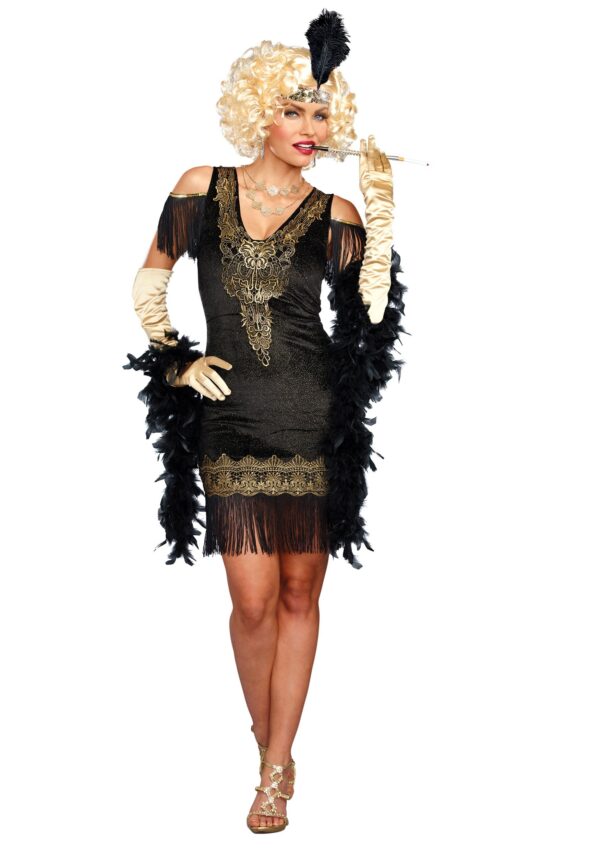 Swanky Flapper Women's Fancy Dress Costume | Adult Flapper Fancy Dress Costumes