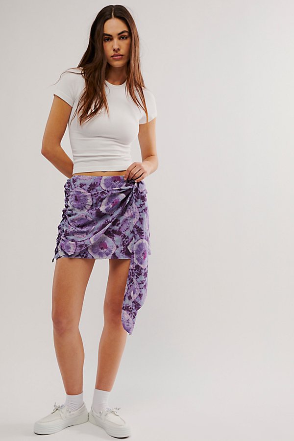 Sweet As Beach Mini Skirt at Free People in Tie Dye, Size: US 12