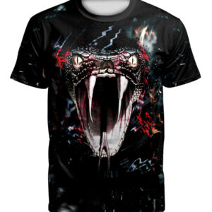 T Shirts For Men Scary Halloween Snake Pattern Jewel Neck Skeleton Short Sleeves Blouse