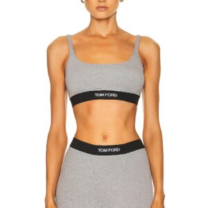 TOM FORD Signature Bralette in Grey Melange - Grey. Size L (also in M, S, XS).