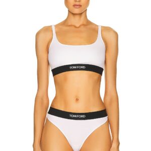 TOM FORD Signature Bralette in White - White. Size XS (also in L, M, S).