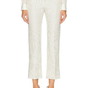 TOM FORD Striped Tailored Pant in Ecru & Black - Cream. Size 40 (also in 38).