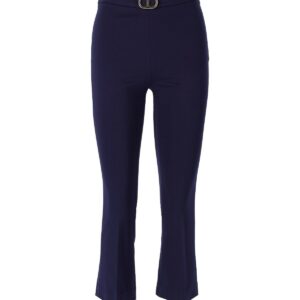 TWINSET BLUE CROPPED FLARE PANTS