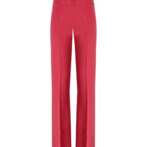 TWINSET HOLLY BERRY KNITTED WIDE LEG PANTS