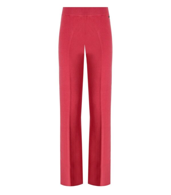 TWINSET HOLLY BERRY KNITTED WIDE LEG PANTS