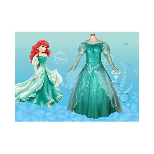 (Tag S=US XXS) Little Mermaid Ariel Skirts Mermaid Princess Dress Cosplay Costume For Halloween