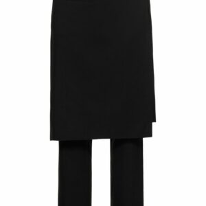 Tailored Wool Pants W/overskirt