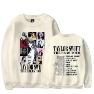 (Taylor Swift The Eras Tour Printed Unisex Sweatshirt Long Sleeve Crew Neck Loose Pullover Tops Fans Gifts For Men Women) Taylor Swift The Eras Tour P