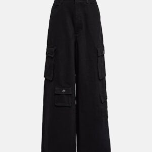 The Frankie Shop Hailey high-rise denim cargo pants