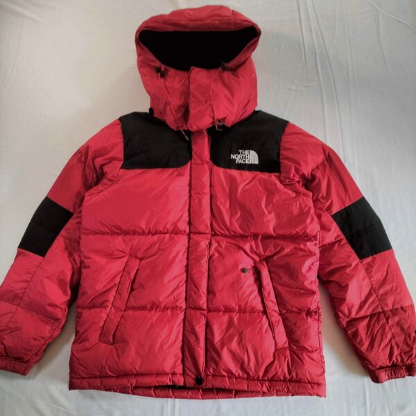 The North Face Baltoro Puffer Parka Jacket | 700 Windstopper Red With Padded Hood Labelled Size Womens L, Would Better Fit Medium