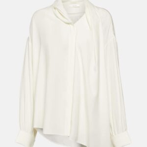 The Row Darnelle oversized silk blouse