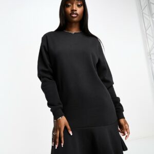 Threadbare Faye oversized midi sweater dress in black