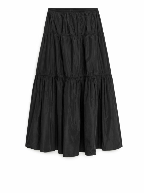 Tiered Maxi Skirt - Black