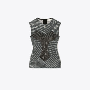 Tory Burch Printed Mesh Top