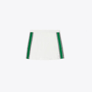 Tory Burch Tech Piqué Logo Stripe Tennis Skirt