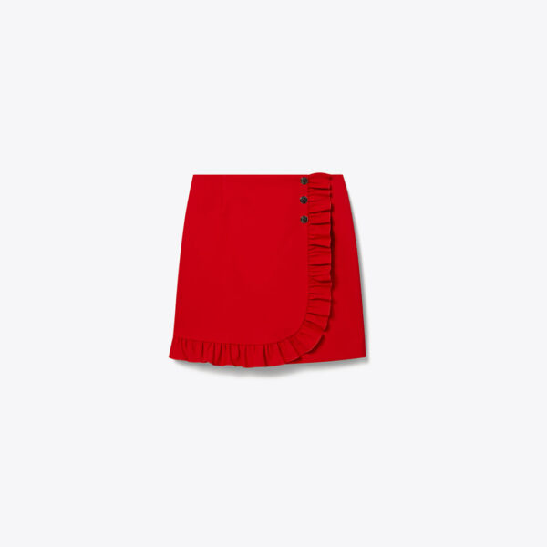 Tory Burch Tech Twill Ruffle Golf Skirt