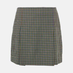 Tory Sport Checked pleated tennis skirt